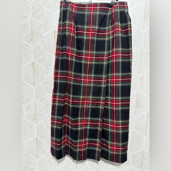 Susan Bristol Dresses & Skirts - Vintage NWT Susan Bristol Red Green Plaid Skirt Size 12 Women Cotton Made In USA